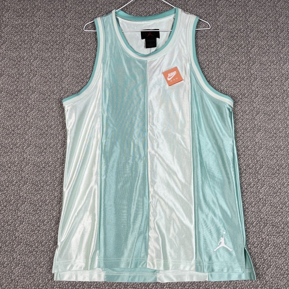 Nike Air Jordan Jumpman Classic Basketball Jersey - Green - Men's MEDIUM